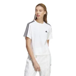 ADIDAS Essentials 3-Stripes Single Jersey Crop T-Shirt Women -Tennis Serie Shop 17754000 15